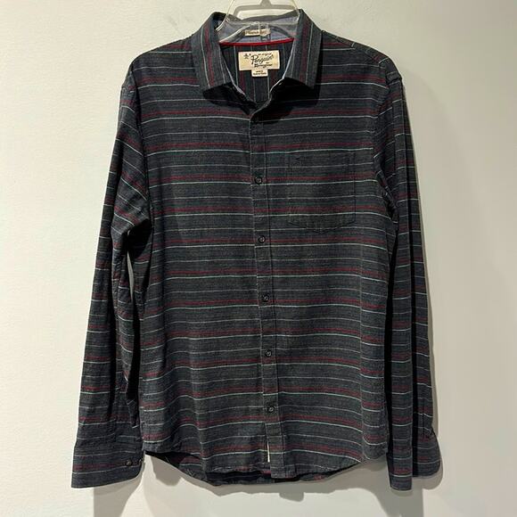 Original Penguin by Munsingwear Striped Lightweight Flannel Shirt - Picture 1 of 7